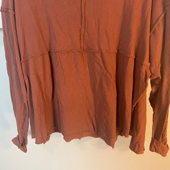 Urban Outfitters UO Freddie Henley OversizednTunic Top in Burnt Orange Size XS - Picture 12 of 12